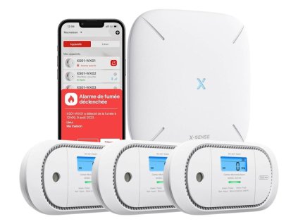 large fc3 zestaw alarmowy na 3 czujki temperatury xh02 m centrala sbs50 x sense fc3