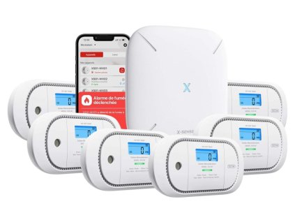 large fc6 zestaw alarmowy na 6 czujek temperatury xc01 m centrala sbs50 x sense fc6