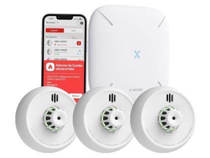 FHX3 - Sada alarmov na 3 teplotné senzory XH02-M + Centrála SBS50 - X-Sense