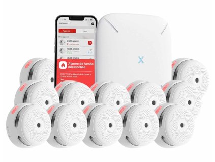 large fs121 zestaw alarmowy na 12 czujek dymu xs01 m centrala sbs50 x sense fs61 6