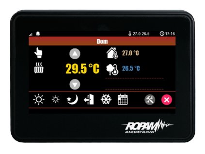 TPR-4B - Dotykový panel 4.3” (dotyková klávesnica) v nadomietkovej čiernej skrinke - Ropam