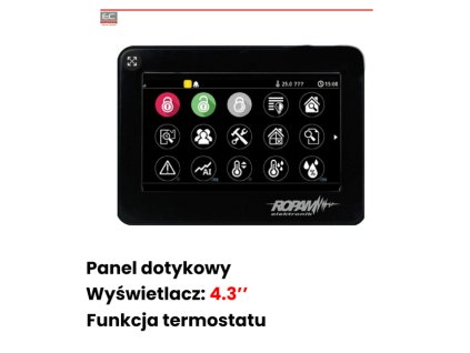 TPR-4BS-P - Dotykový panel 4.3'', dotyková klávesnica, nástenný kryt - ROPAM