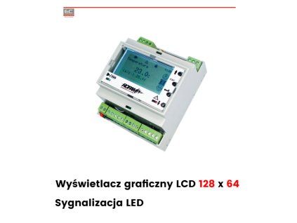 LCD-HMI-D4M - Panel LCD-HMI v kryte na DIN lištu - ROPAM