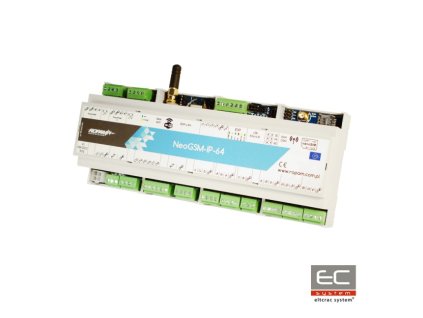 NeoGSM-IP-64-PS-D12M - Alarmová ústredňa s komunikáciou GSM a funkciami automatizácie budov, puzdro DIN - ROPAM