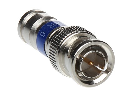 BNC-W/ZAC-RG-6/MSR - Modrý kompresný konektor na kábel RG-6 - ALIQUAM
