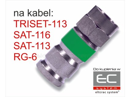 Kompresný konektor / spojka typ F na kábel TRISET-113