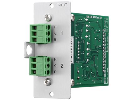 T-001T - Výstupný modul matice M-9000M2; dvojica linkových výstupov na Euro-Block konektoroch - TOA