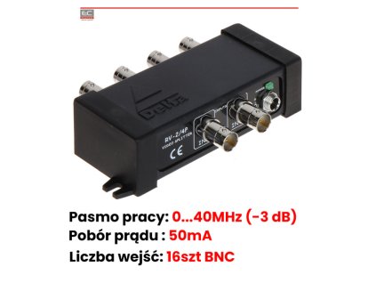 RV-2/4P - Video rozbočovač, PAL, 40 MHz, 50 mA