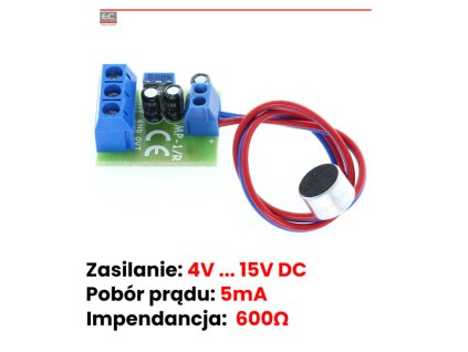 MP-1/R - Regulovateľný modul audio, 18kHz, ? 60 dB