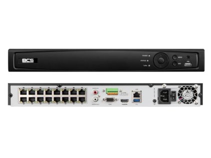 BCS-V-NVR1602-4KE-16P - 16-kanálový IP rekordér do 8Mpx, H.265, PoE - BCS View