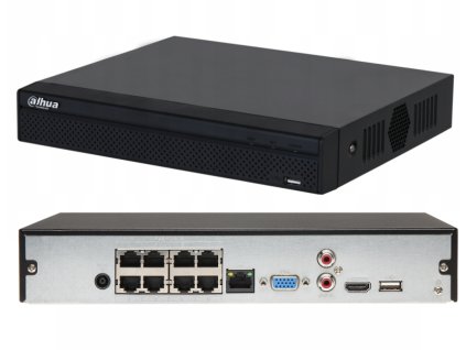 NVR2108HS-8P-S3 - 8-kanálový IP rekordér, do 12Mpx, 4K, 1xHDD, H.265+ - DAHUA