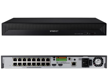 QRN-1630S - 16-kanálový IP rekordér, do 8Mpx, 2xHDD, H.265, PoE, Wisenet Q - Hanwha Techwin