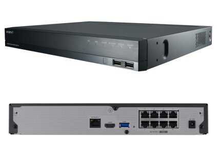 XRN-820S - 8-kanálový IP rekordér, do 32Mpx, 2xHDD, H.265, PoE, Wisenet X - Hanwha Techwin