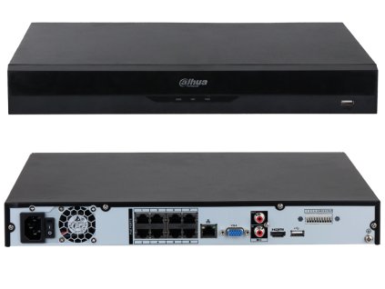 NVR4208-8P-EI - IP rekordér 8 kanálový, do 16Mpx, 2xHDD, 8xPoE, H.265+, Ai - DAHUA