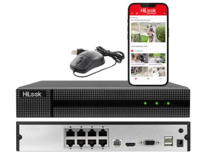 NVR-8CH-4MP/8P - IP záznamník 8-kanálový, 8x PoE, do 4Mpx, H.265 - Hilook by Hikvision