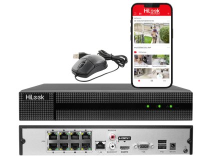 NVR-8CH-5MP/8P - IP záznamník 8-kanálový, 8x PoE, do 8Mpx, MD 2.0 - Hilook by Hikvision