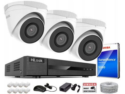 IP monitorovací set 5Mpx 3 kamery IPCAM-T5 - HiLook by Hikvision
