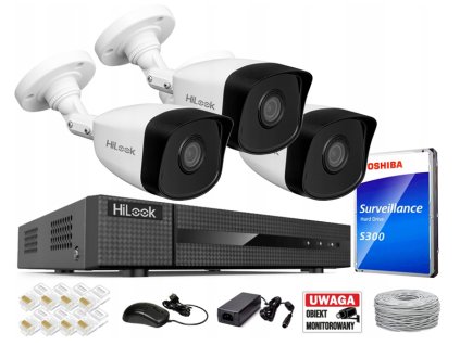 IP monitorovací set 5Mpx 3 kamery IPCAM-B5 - HiLook by Hikvision