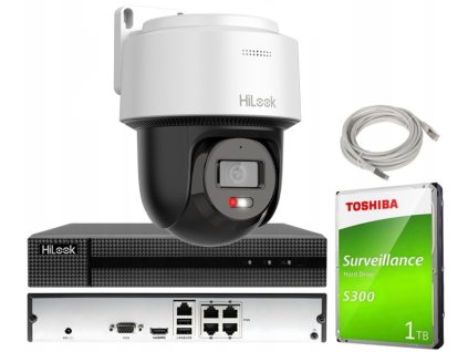 Súprava na monitorovanie IP 4Mpx PTZ-N4MP-P otočná kamera, Hybrid Light - HiLook od Hikvision