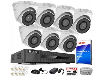 Sada na monitorovanie IP 5Mpx 7 kamier IPCAM-T5 - HiLook by Hikvision