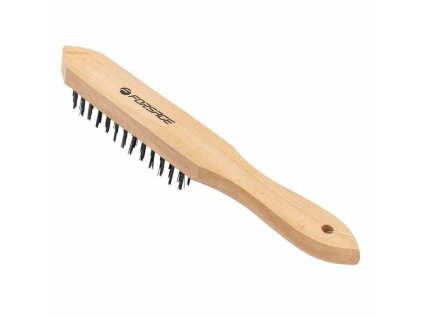 Oceľová kefa s drevenou rukoväťou