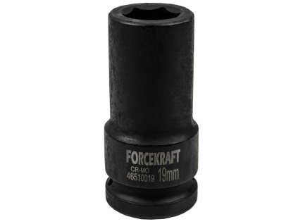 FORCEKRAFT Rázový hlboký nadstavec 3/4" 19mm 6-hranný NÁSTRČNÝ KĽÚČ