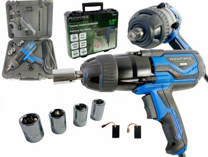 Elektrický rázový uťahovák 600 Nm 1020 W + hlavice