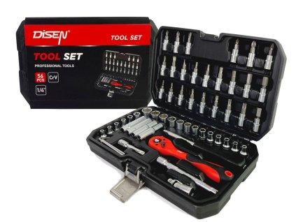 tool set 1%252F4 bits sockets 56 el in case
