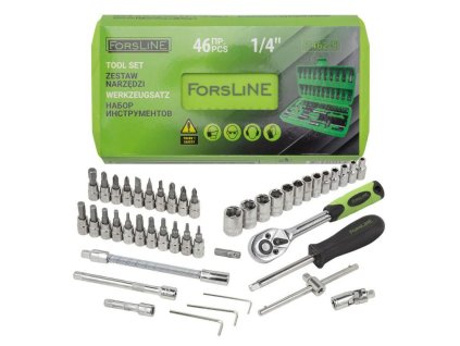 FORSLINE Sada NÁSTRČNÝCH KĽÚČOV 6-hranných 1/4" 46 DIELov