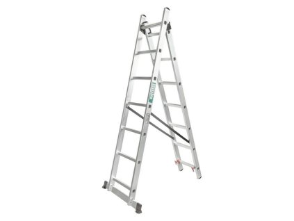 FORCEKRAFT Dvojstranný hliníkový rebrík 2x7 stupňov MULTIFUNKČNÝ