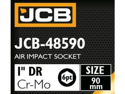 JCB Rázový nástavec 1" 90mm 6-hranný Cr-Mo NÁSTRČNÝ kľúč