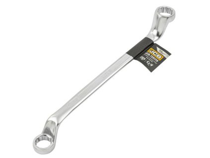 JCB OBOJSTRANNÝ OČKOVÝ KĽÚČ OHNUTÝ O 75 STUPŇOV 17x19 mm Cr-V 12-HRANNÝ