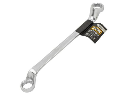 JCB OBOJSTRANNÝ OČKOVÝ KĽÚČ OHNUTÝ O 75 STUPŇOV 19x22 mm Cr-V 12-HRANNÝ