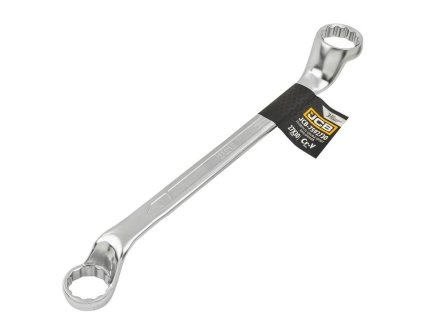 JCB OBOJSTRANNÝ OČKOVÝ KĽÚČ OHNUTÝ O 75 STUPŇOV 27x30 mm Cr-V 12-hranový