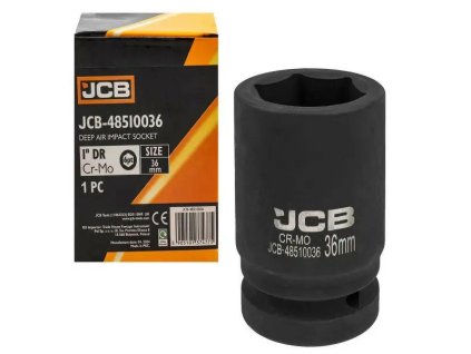 JCB Rázový hlboký nástrčný kľúč 1" 36mm 6-hranný Cr-Mo Nástrčná hlavica