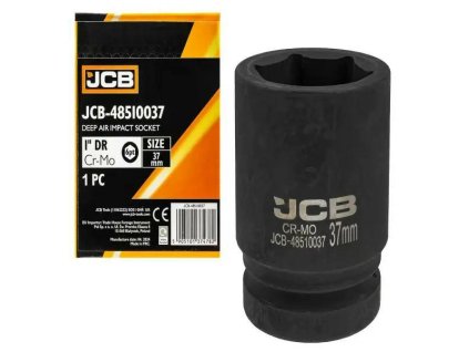 JCB HLBOKÁ ÚDEROVÁ nástrčná hlavica 1" 37mm 6-hran Cr-Mo ZÁVITOVÝ kľúč