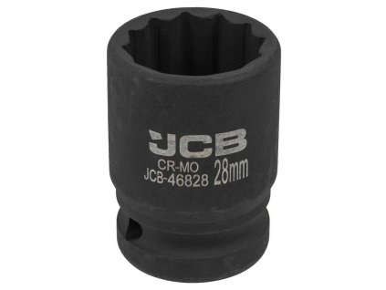 JCB Rázová hlavica 3/4" 28mm 12-hranná Cr-Mo NÁSTRČNÝ kľúč