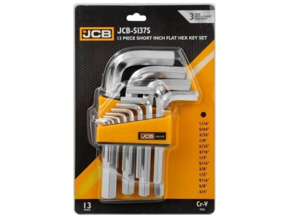 JCB Súprava IMBUSOVÝCH KĽÚČOV 13 PRVKOV 1/16-3/4" typu L Cr-V HEX