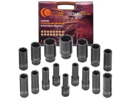 Súprava hlbokých nástrčných hlavíc 1/2"