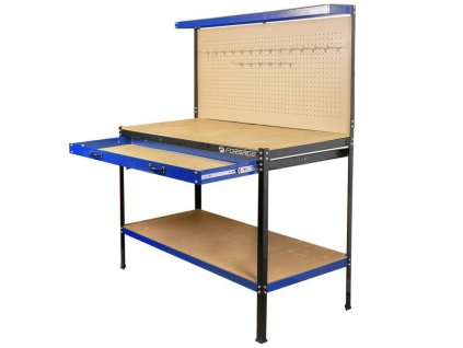 Dielenský pracovný stôl s nástrojmi so zásuvkou