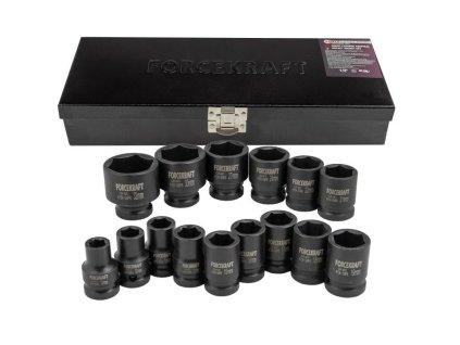FORCEKRAFT Sada nárazových hlavíc 1/2" 15 DIELNA 6-hranných (10-32mm)