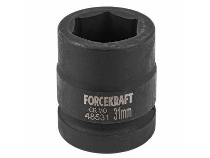 FORCEKRAFT Rázový nástrčný kľúč 1" 31mm 6-hranný