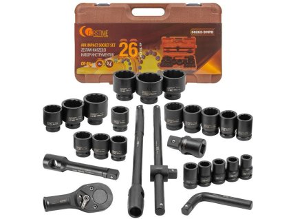 Súprava nástrčných hlavíc 3/4" 12-hranné 17-65mm 26ks kufor