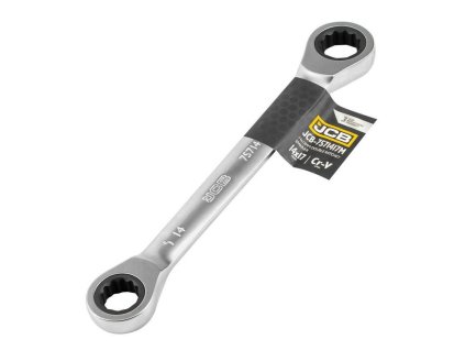 JCB OBOJSTRANNÝ OČKOVÝ KĽÚČ S RAČŇOU 14x17mm Cr-V 12-HRANNÝ