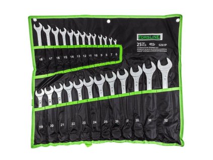 FORSLINE Veľká Sada Očkoploché KĽÚČE 25 KUSOV 6 - 32 mm Cr-V