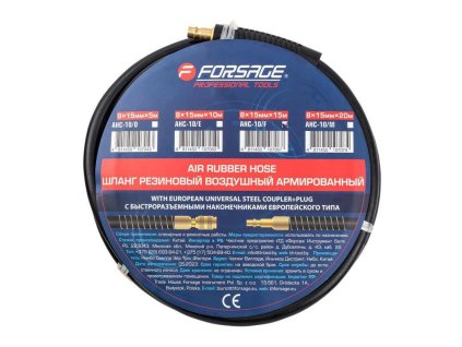 reinforced pneumatic rubber hose 8mm x15mm 15m with quick release couplings