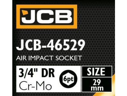 JCB Rázový nástrčkový kľúč 3/4" 29mm 6-hranný Cr-Mo KĽÚČ nástrčkový
