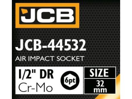 JCB Nárazový nástroj 1/2" 32mm 6-hranný Cr-Mo KĽÚČ nástrčný