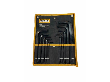 JCB Sada IMBUSOVÝCH KĽÚČOV 10 KUSOV na PLACHTE 6-22mm typu L Cr-V HEX