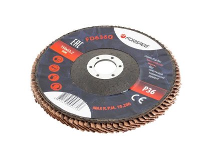 Lamellový kotúč na brúsenie dreva a kovu, lamelový, 150mm P36